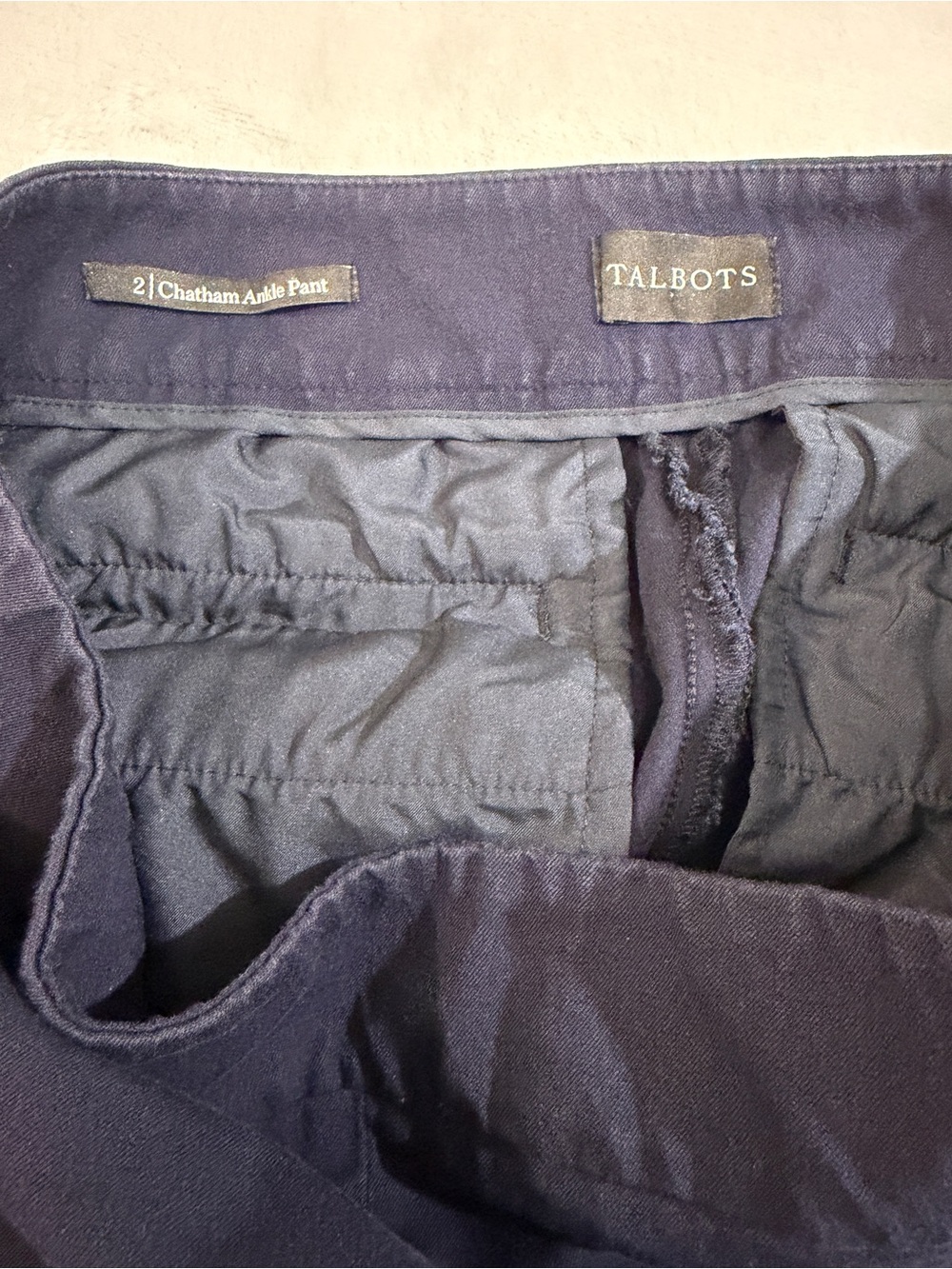 Talbots Navy Slim Pull-On Ponte Pants - Picture 3 of 14